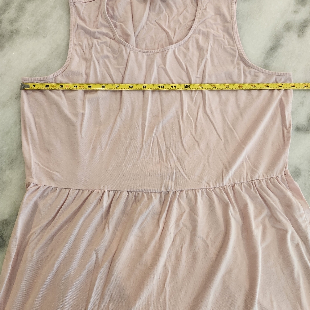 Lands' End Sleeveless Tiered Maxi Dress - Pink & Teal - Women's Petite Large - Picture 4 of 6